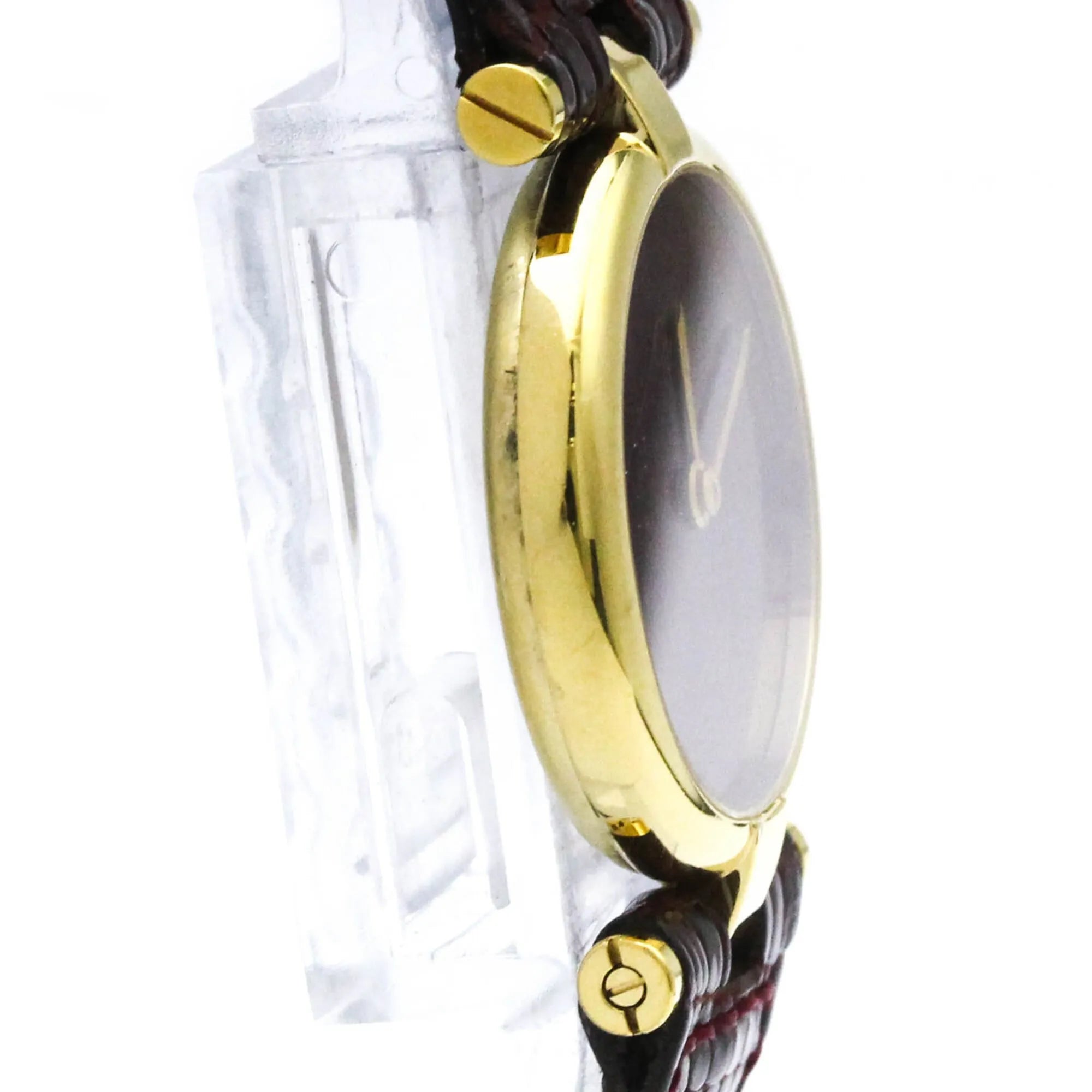 Cartier Must Vendôme Stainless Steel And Leather Watch (Pre-Owned)