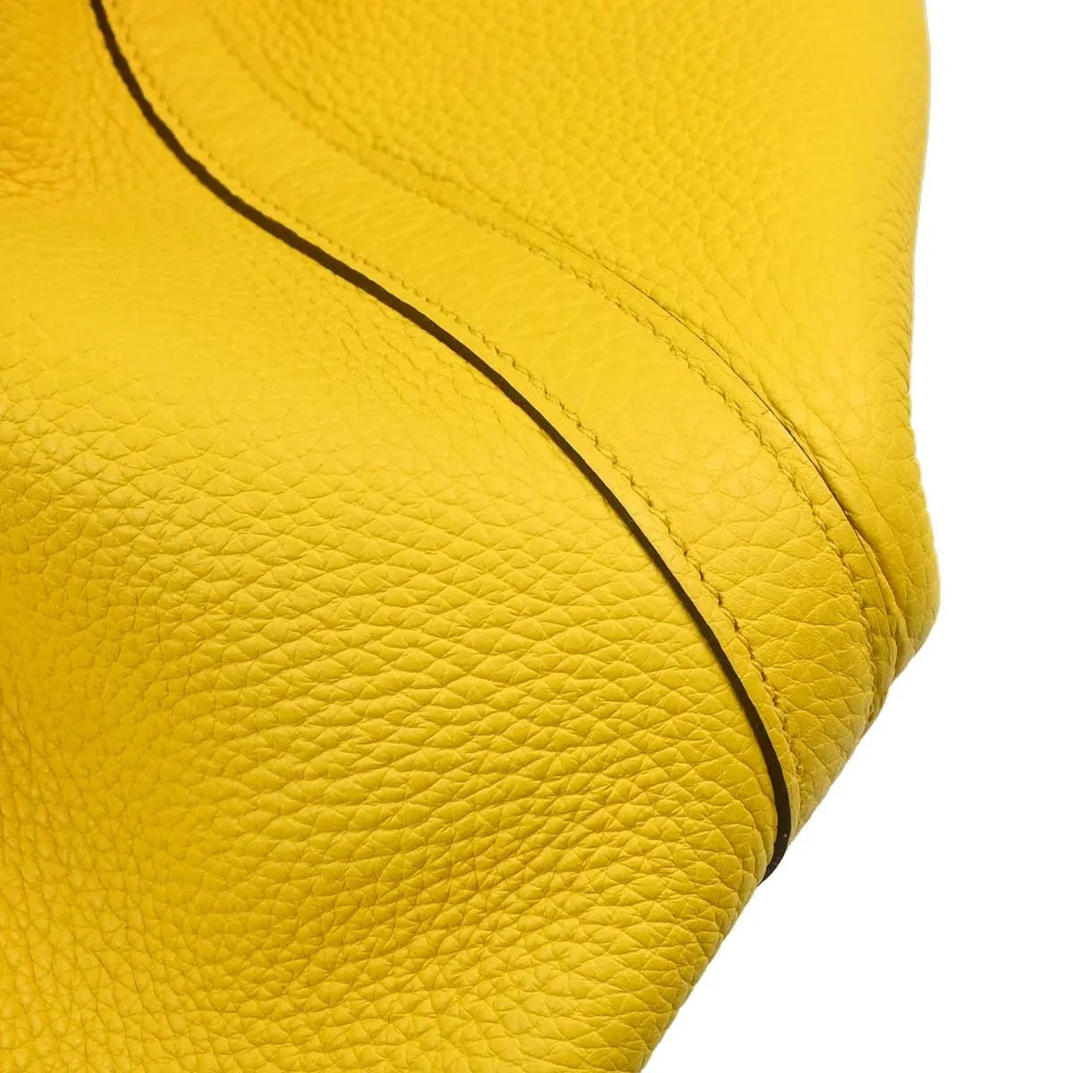 Hermes Picotin Lock Clemence Yellow Leather Handbag (Pre-Owned)