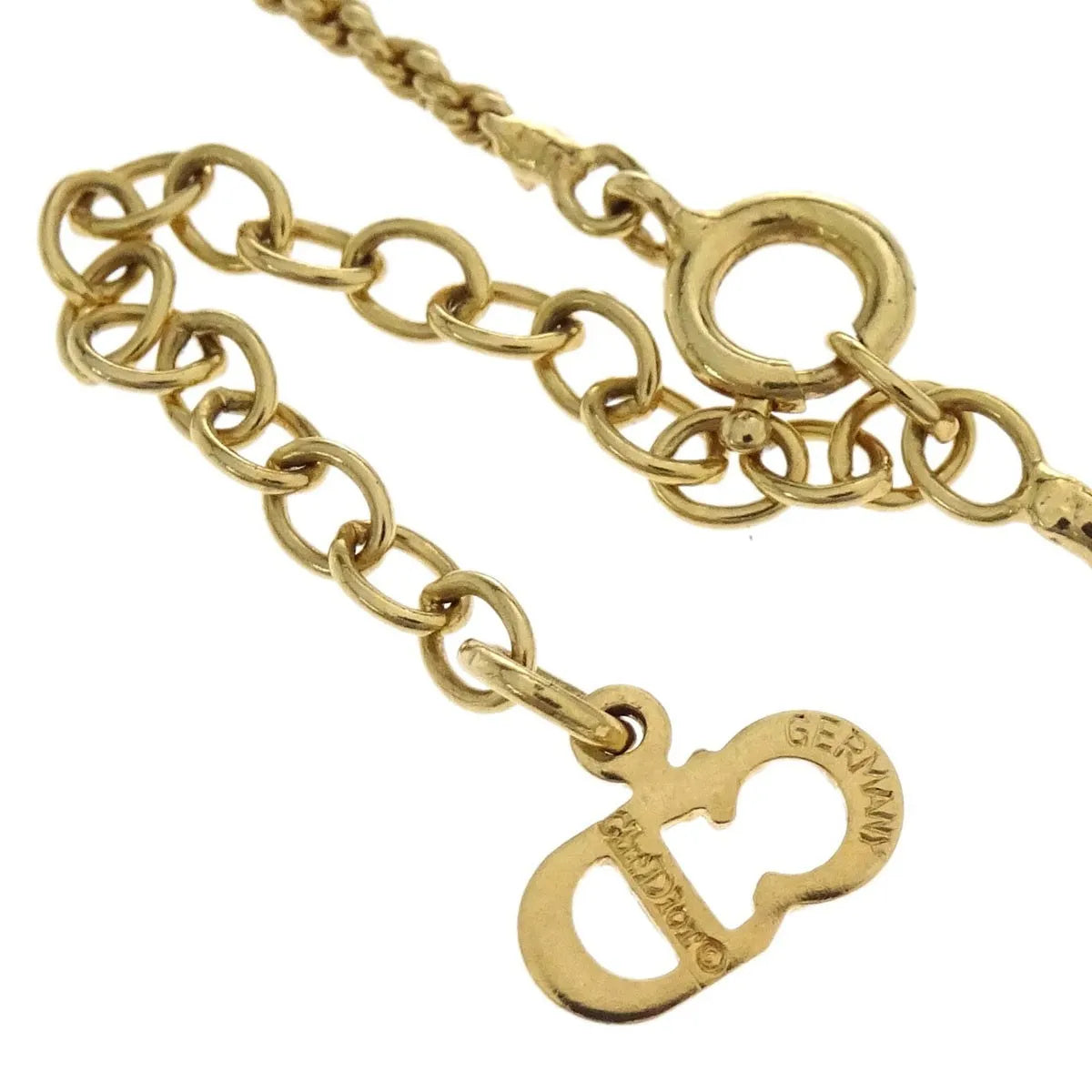 Christian Dior Cd Pendant Gold-Plated Gold Gold_Plated Necklace Jewelry (Pre-Owned)