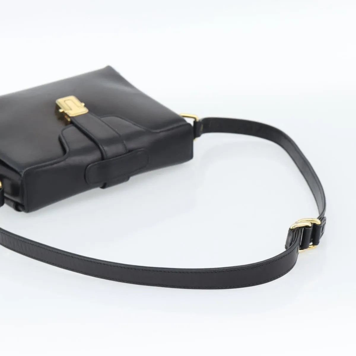 Gucci Vintage Leather Black Leather Shoulder Bag Bag (Pre-Owned)