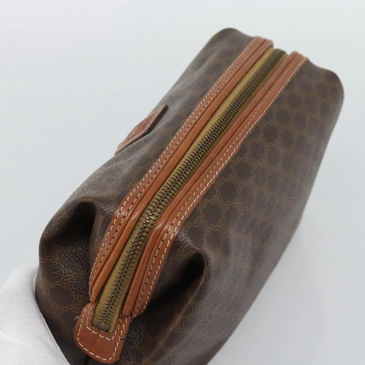 Celine C Macadam Canvas Brown Canvas Clutche & Pouche Bag (Pre-Owned)