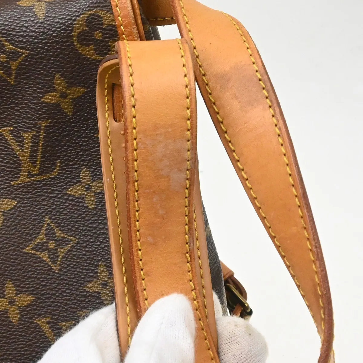 Louis Vuitton Saumur Handbag Monogram Canvas Brown Canvas Shoulder Bag Bag (Pre-Owned)