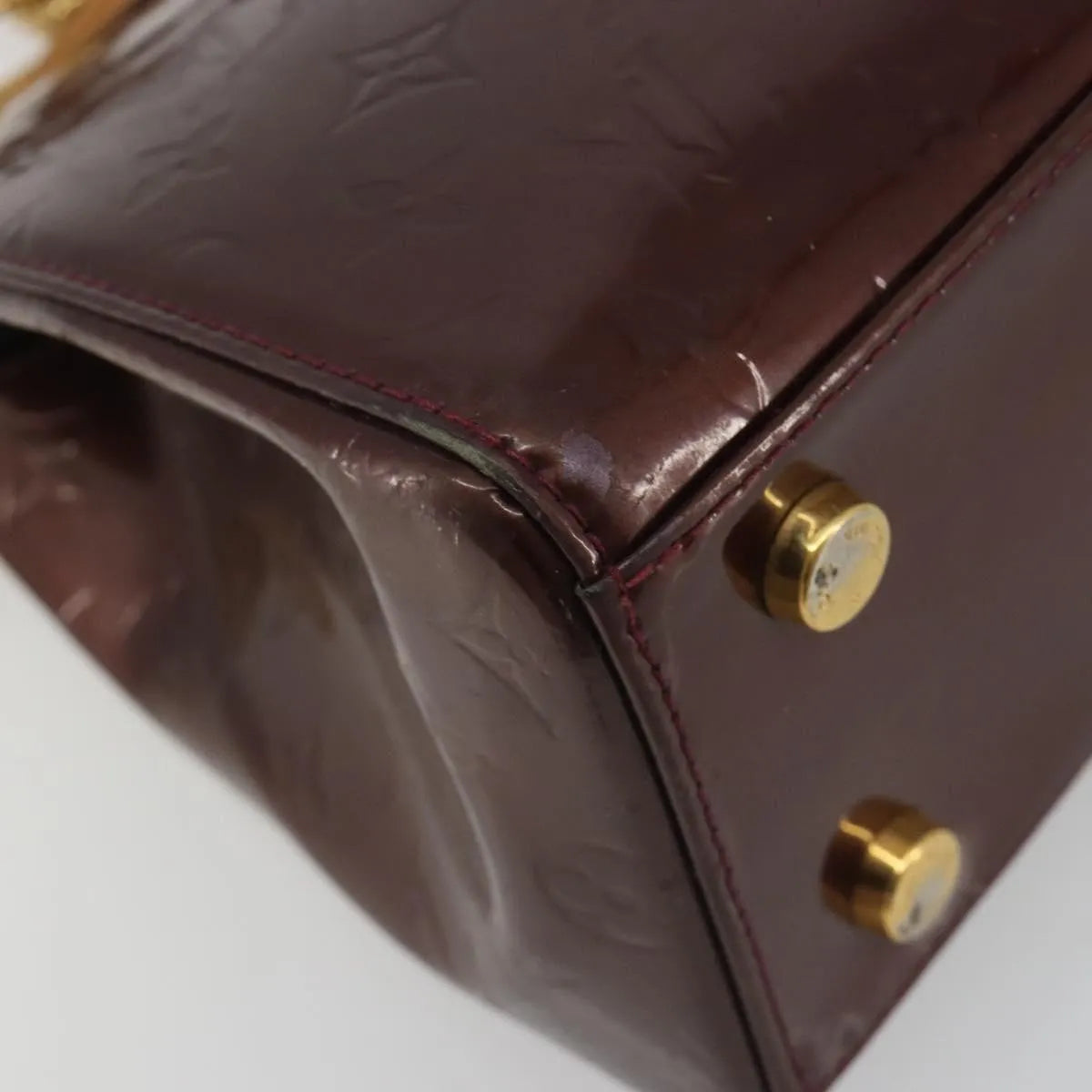 Louis Vuitton Brea Monogram Vernis Burgundy Patent_Leather Handbag (Pre-Owned)