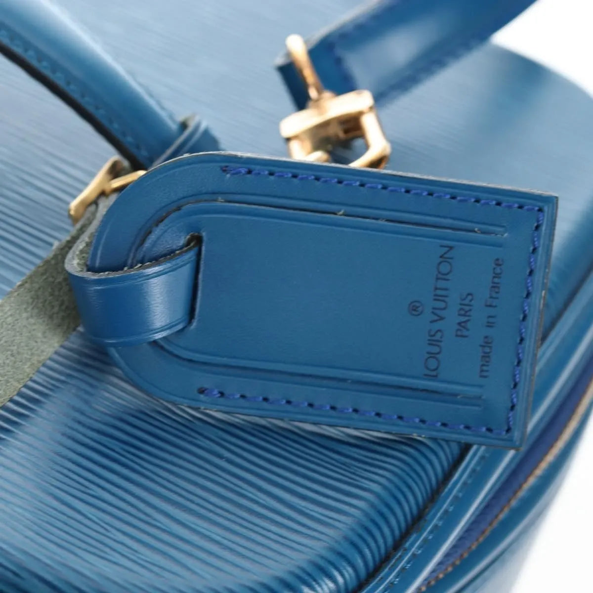Louis Vuitton Nice Train Case Epi Leather Blue Leather Handbag (Pre-Owned)