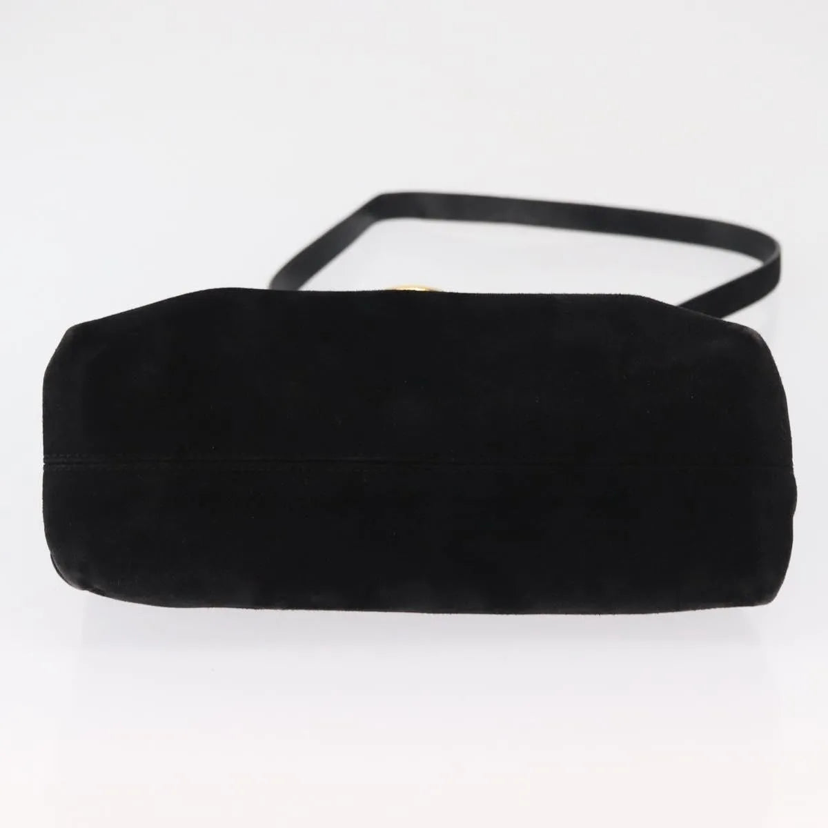Salvatore Ferragamo Gancini Suede Black Suede Shoulder Bag Bag (Pre-Owned)