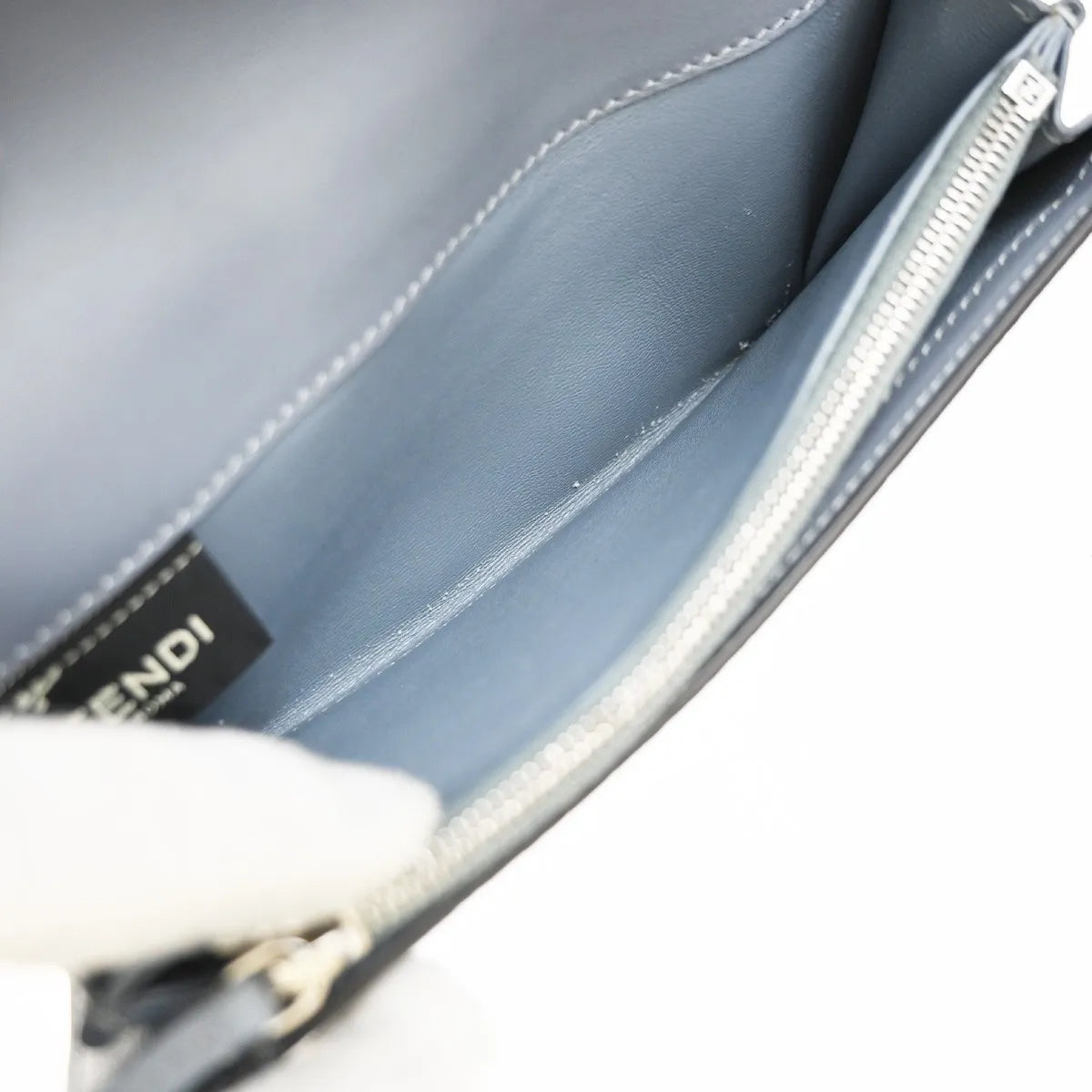 Fendi Peekaboo Leather Blue Leather Wallets Accessory (Pre-Owned)