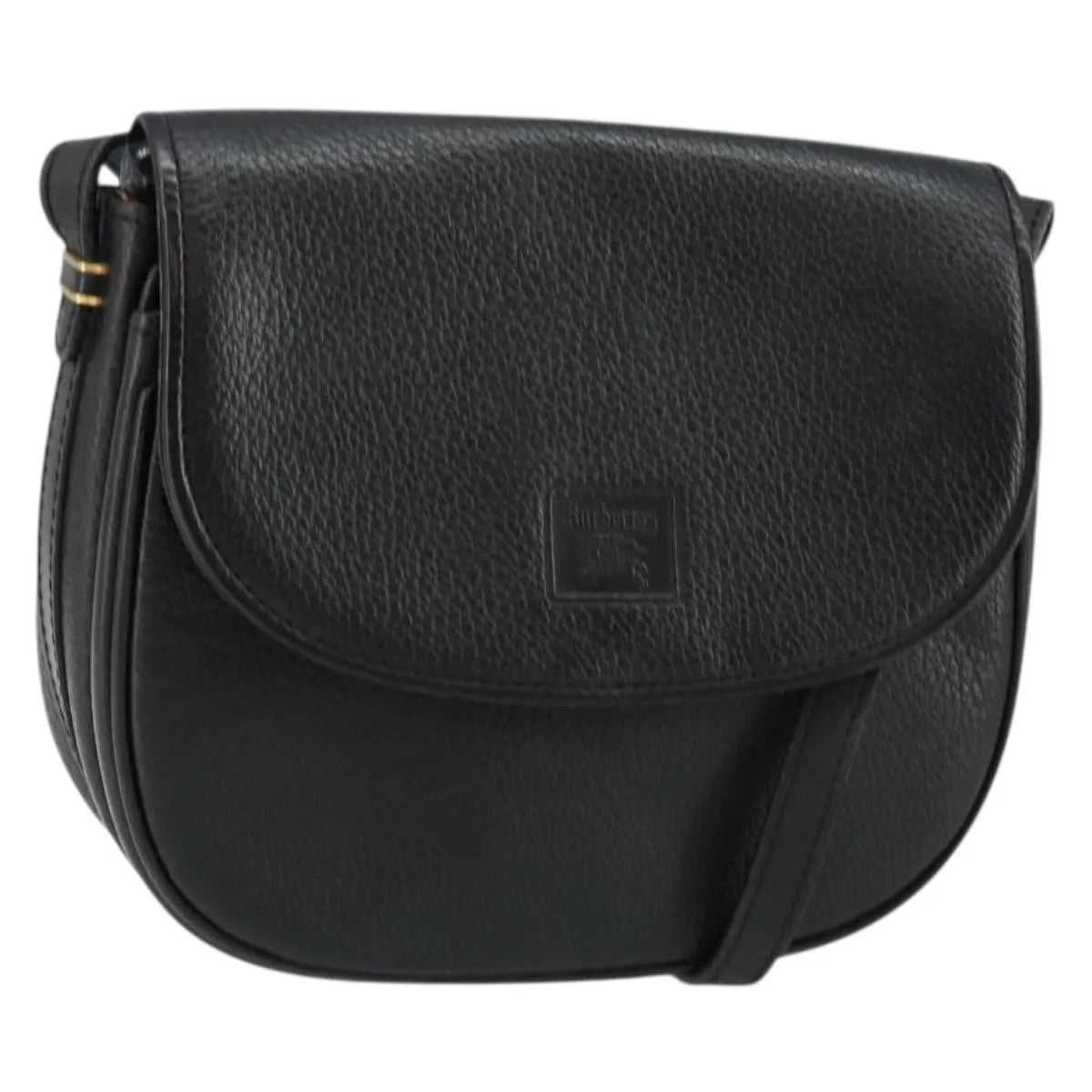 Burberry Flap Shoulder Leather Black Leather Shoulder Bag Bag (Pre-Owned)