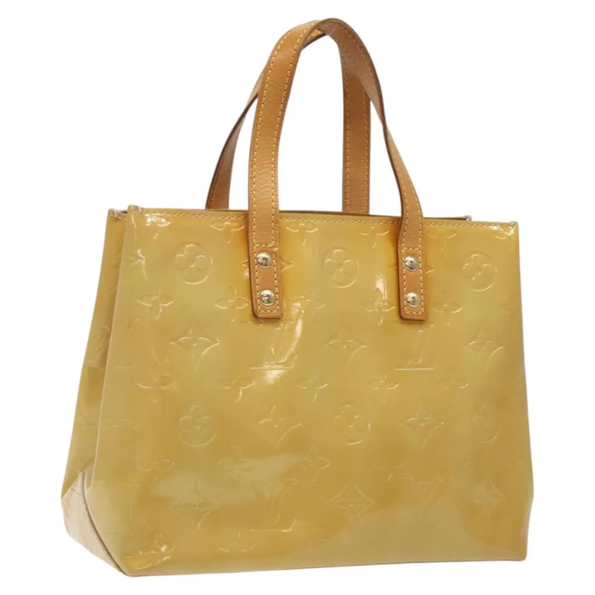 Louis Vuitton Reade Monogram Vernis Beige Patent_Leather Handbag (Pre-Owned)