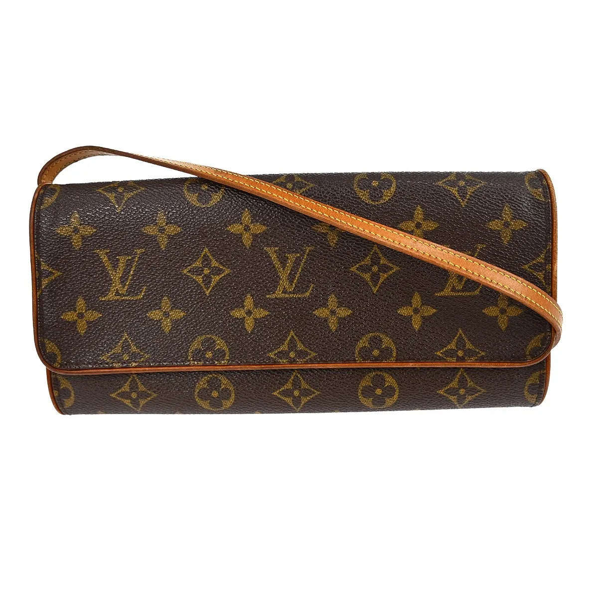 Louis Vuitton Twin Monogram Brown Canvas Clutche & Pouche Bag (Pre-Owned)