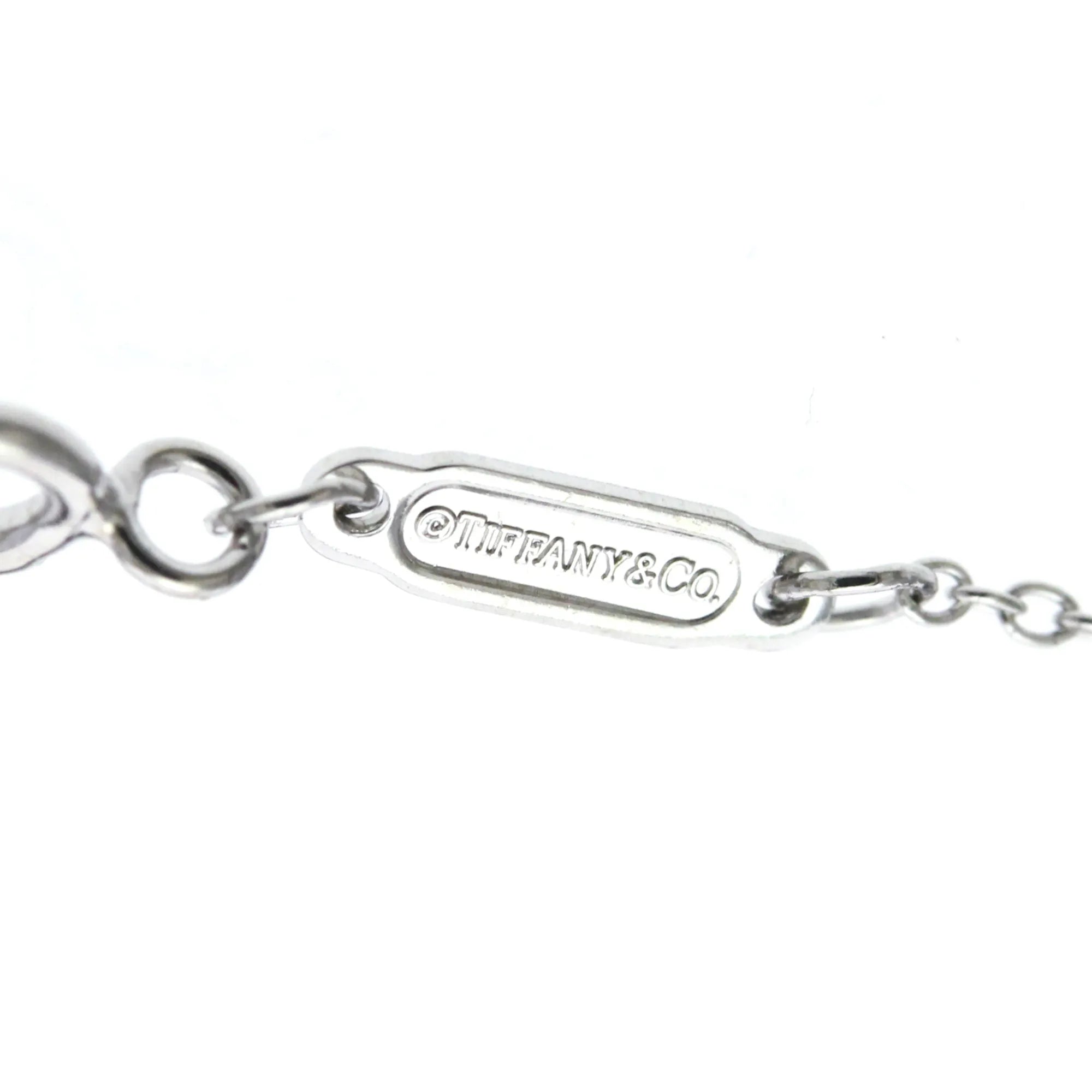 Tiffany & Co. T Smile Pendant 18K White Gold Silver White_Gold Necklace Jewelry (Pre-Owned)