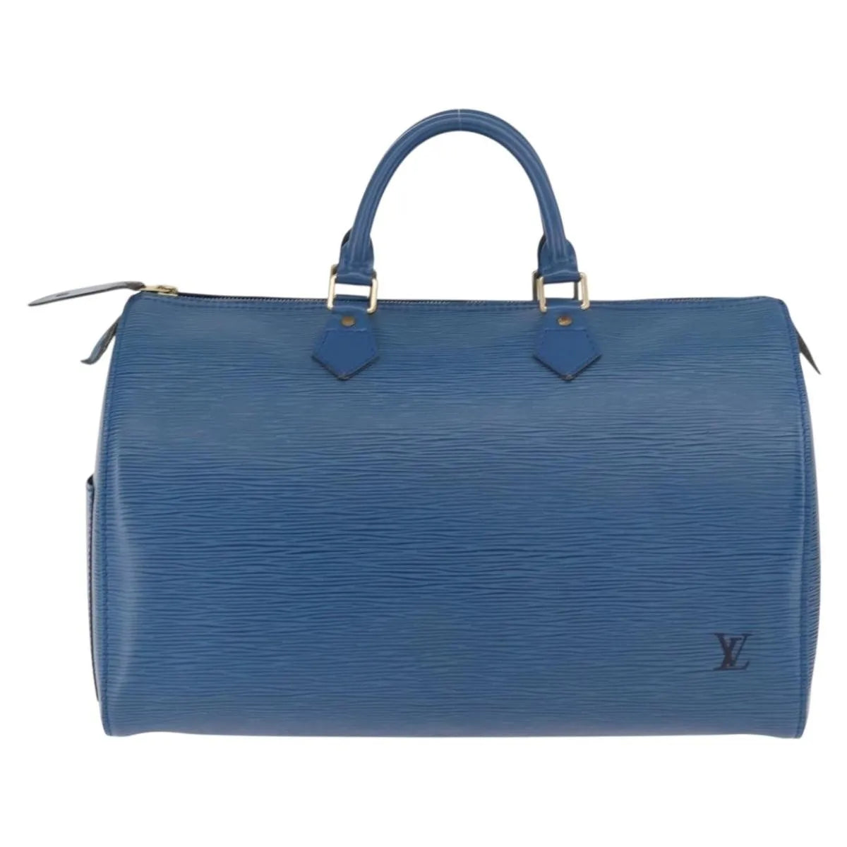 Louis Vuitton Speedy Epi Leather Blue Leather Handbag (Pre-Owned)