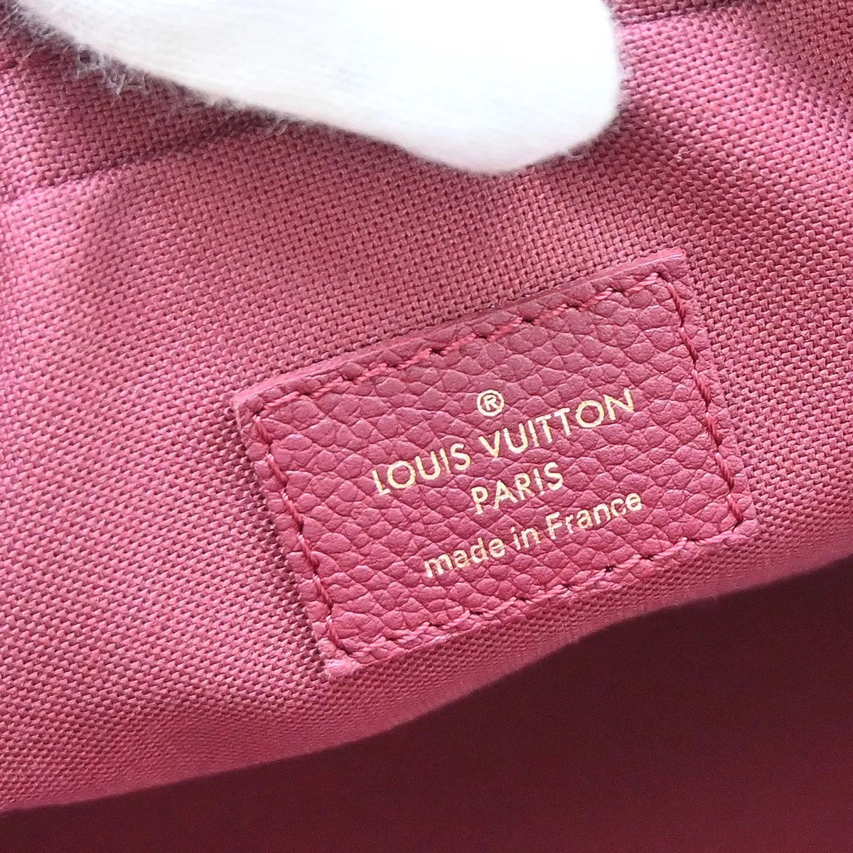 Louis Vuitton Vosges Whipstitch Monogram Empreinte Leather Burgundy Leather Handbag (Pre-Owned)
