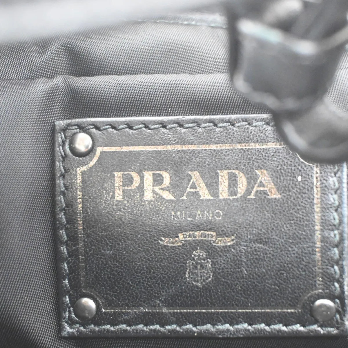 Prada Convertible Double Tote Tessuto Black Nylon Handbag (Pre-Owned)