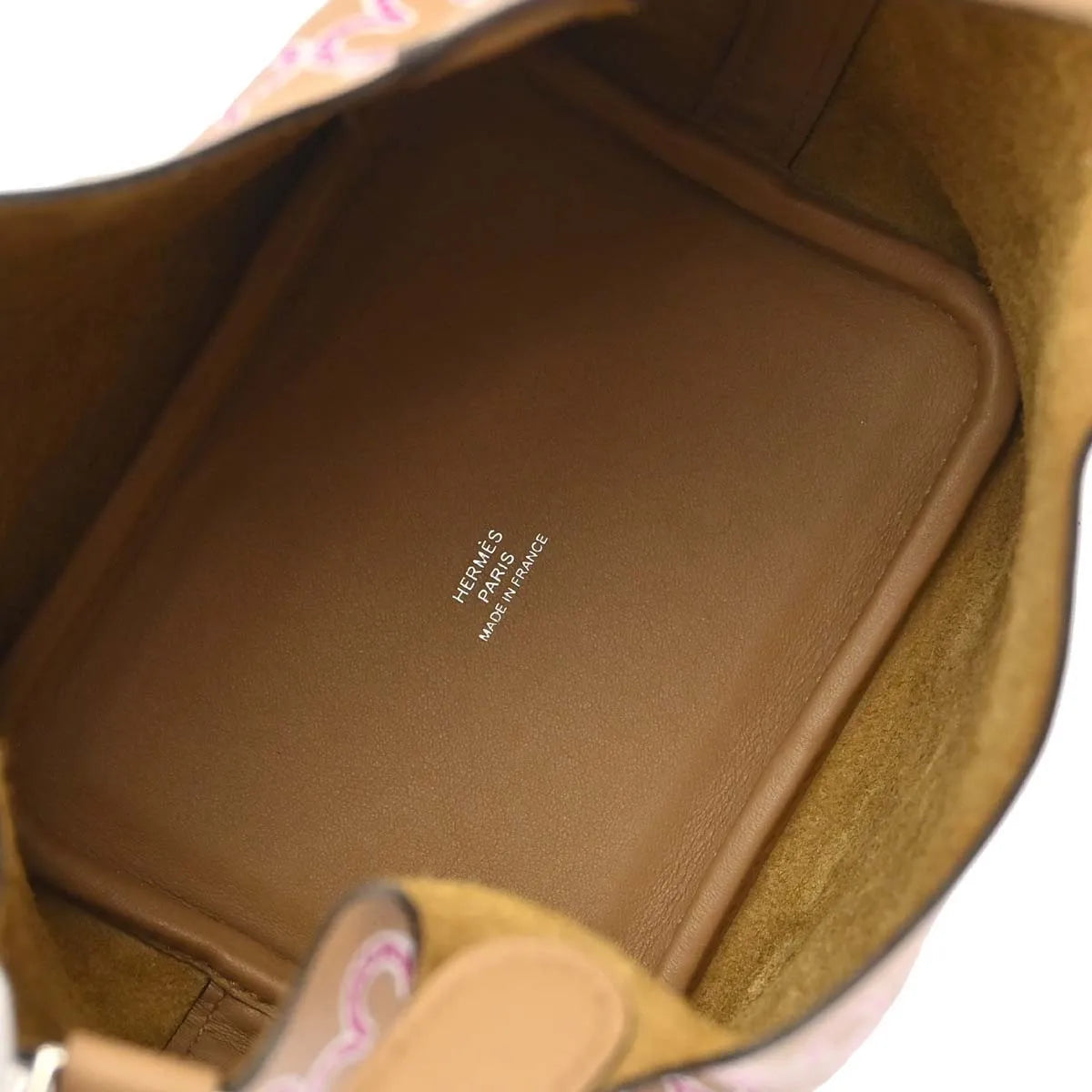 Hermes Picotin Lock Lucky Daisy Printed Swift Brown Leather Handbag (Pre-Owned)