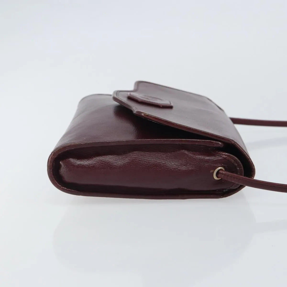 Christian Dior Vintage Leather Burgundy Leather Shoulder Bag Bag (Pre-Owned)