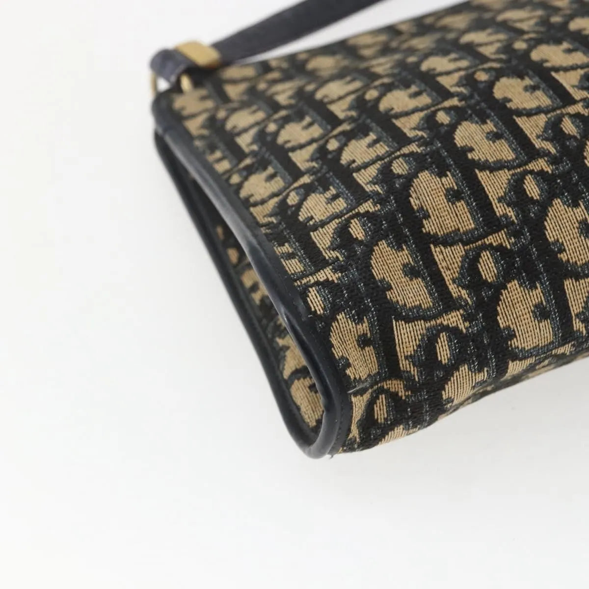 Christian Dior Vintage Trotter Canvas Navy Canvas Shoulder Bag Bag (Pre-Owned)