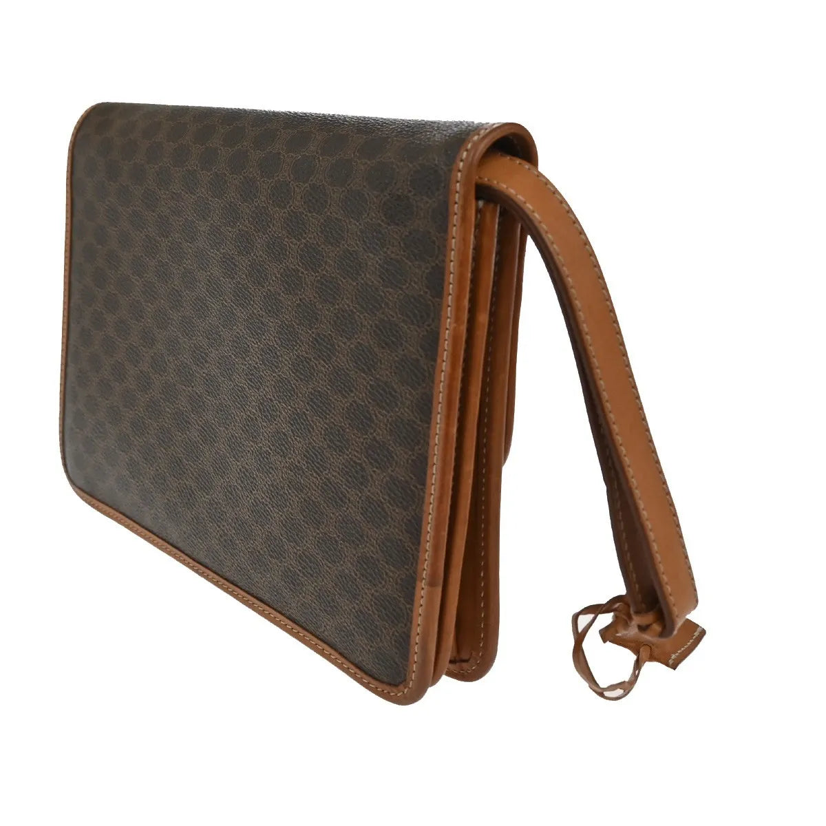 Celine Macadam Pochette Canvas And Leather Brown Canvas Clutche & Pouche Bag (Pre-Owned)