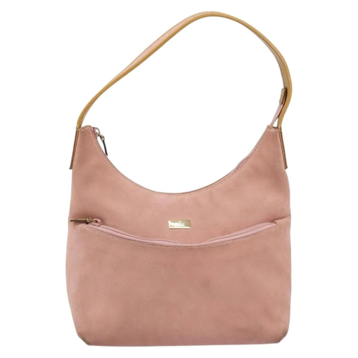 Gucci Vintage Suede Pink Suede Handbag (Pre-Owned)