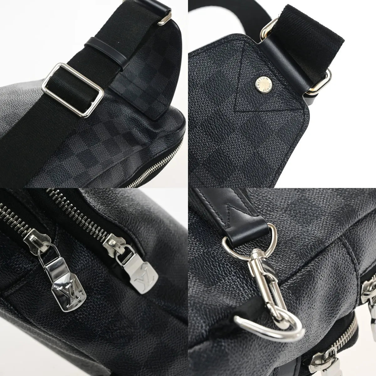 Louis Vuitton Avenue Sling Damier Graphite Gray Canvas Shoulder Bag Bag (Pre-Owned)