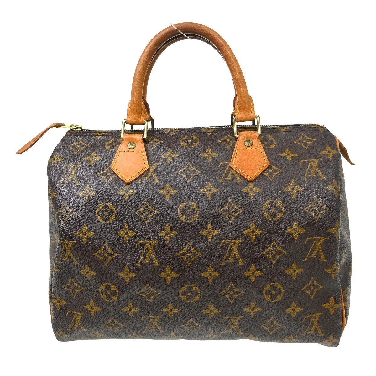 Louis Vuitton Speedy Handbag Monogram Canvas Brown Canvas Handbag (Pre-Owned)