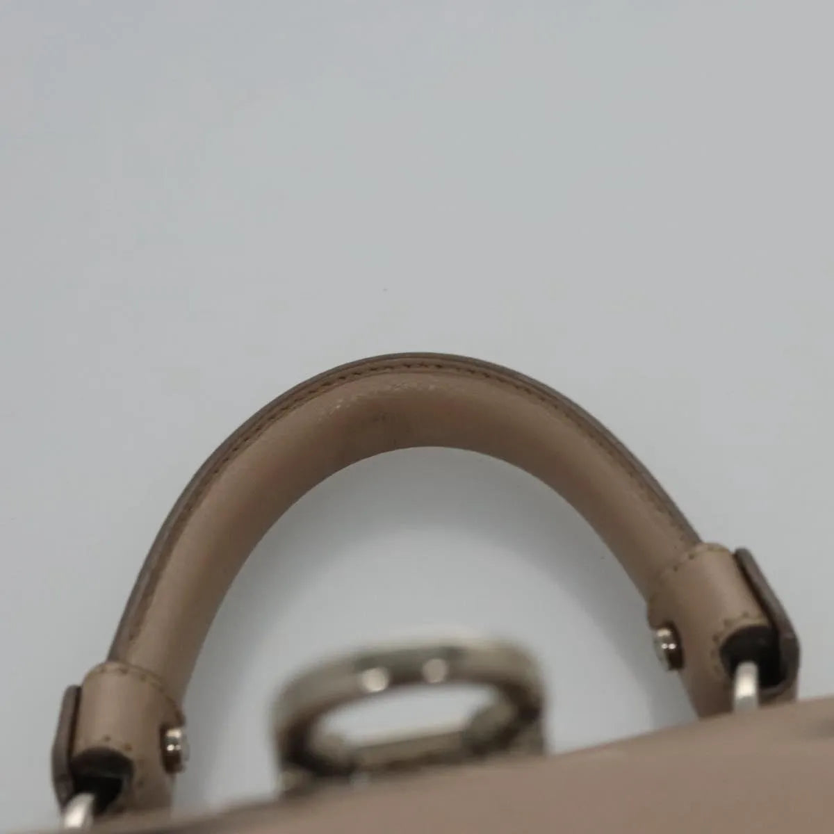 Salvatore Ferragamo Sofia Satchel Leather Beige Leather Handbag (Pre-Owned)