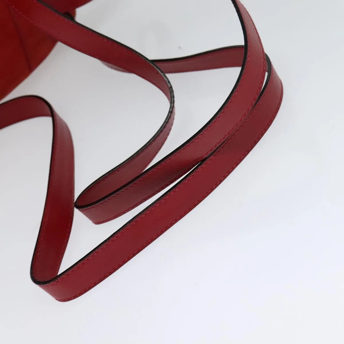Salvatore Ferragamo Gancini Suede Red Suede Backpack Bag (Pre-Owned)