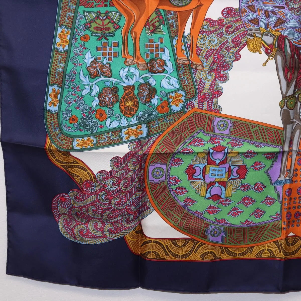 Hermes Carré 90 Silk Multicolor Navy Silk Scarve & Shawl Accessory (Pre-Owned)