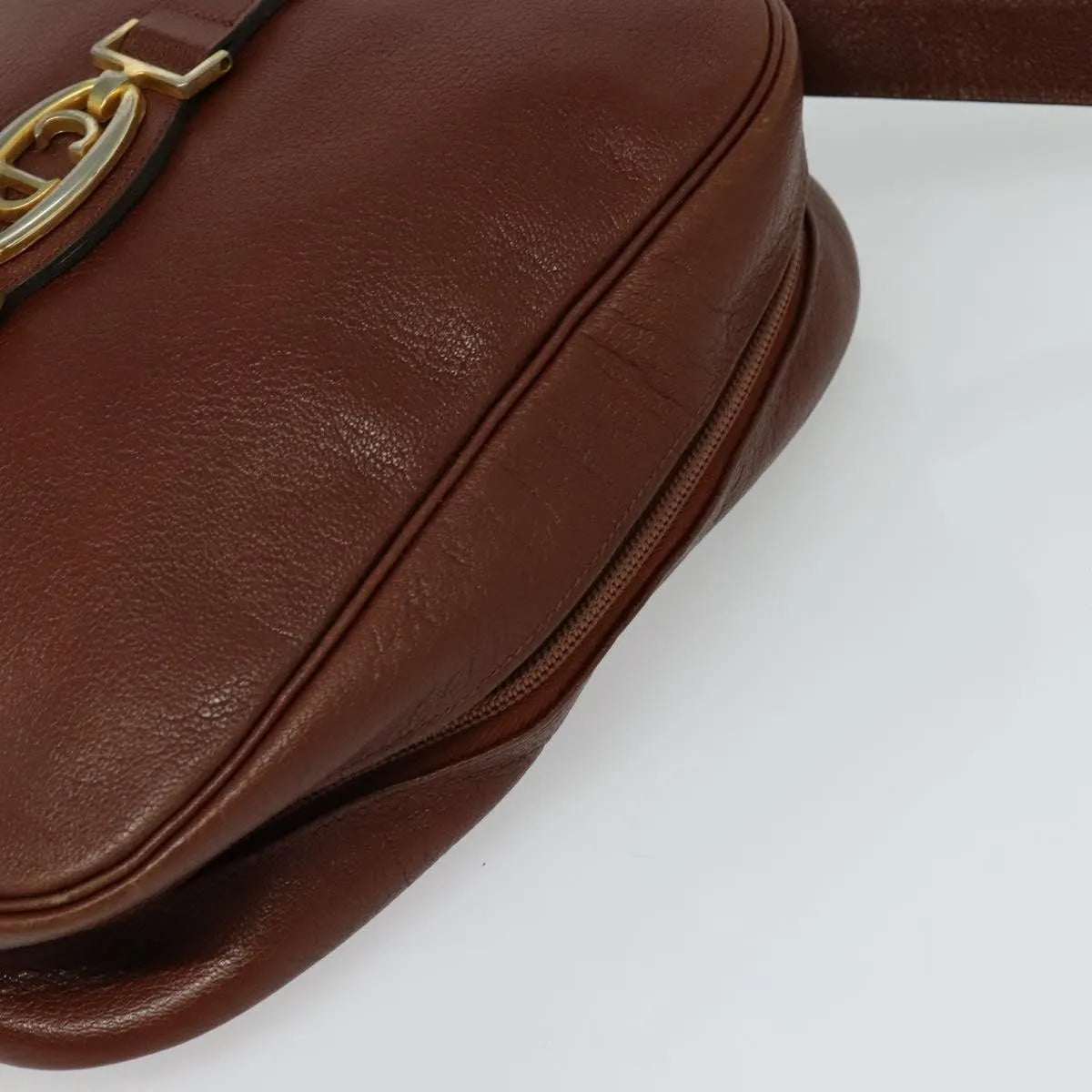 Christian Dior Vintage Leather Brown Leather Shoulder Bag Bag (Pre-Owned)