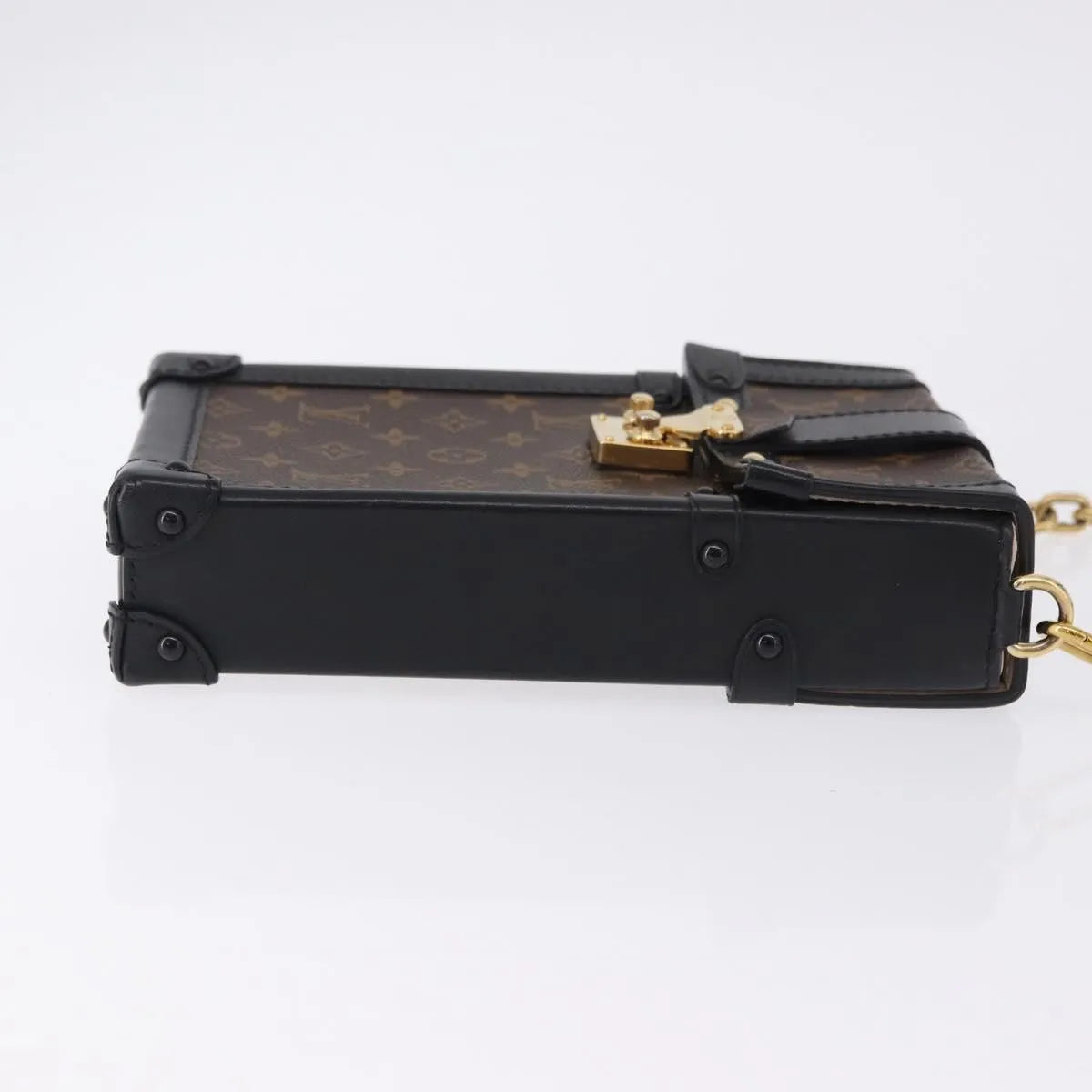 Louis Vuitton Vertical Trunk Pochette Monogram Canvas Brown Canvas Clutche & Pouche Bag (Pre-Owned)