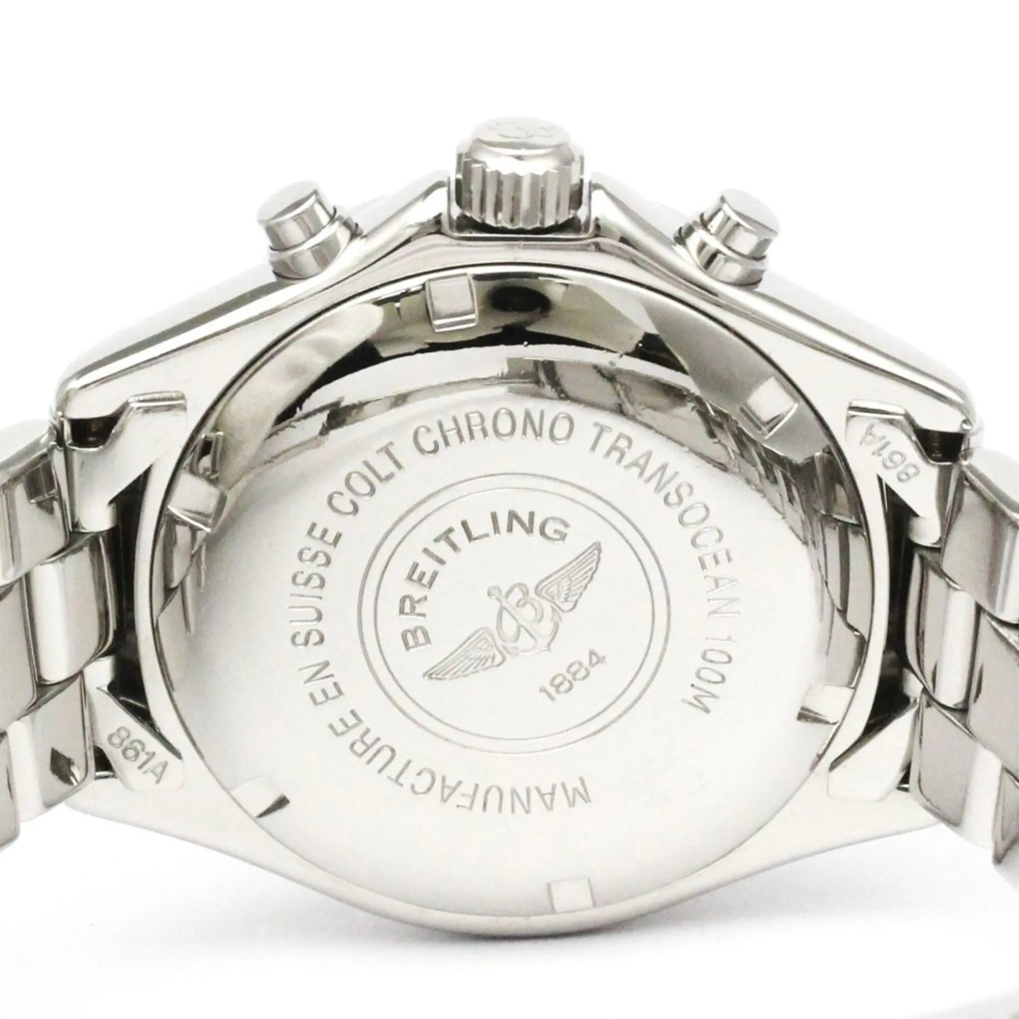 Breitling Transocean Chronograph Stainless Steel Watch (Pre-Owned)