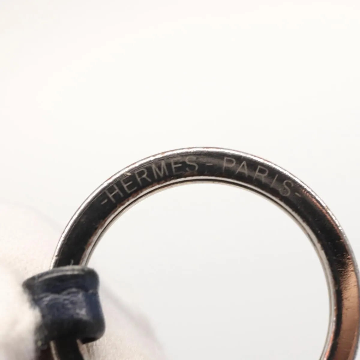 Hermes Carmen Keychain Leather Navy Leather Charms And Keychains Accessory (Pre-Owned)