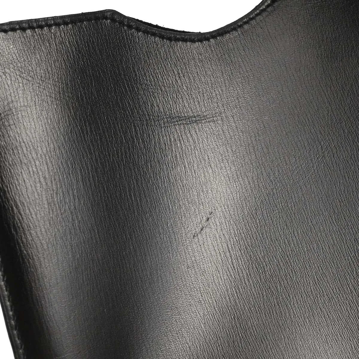 Hermes Onimaitou Pochette Box Calf Black Leather Clutche & Pouche Bag (Pre-Owned)