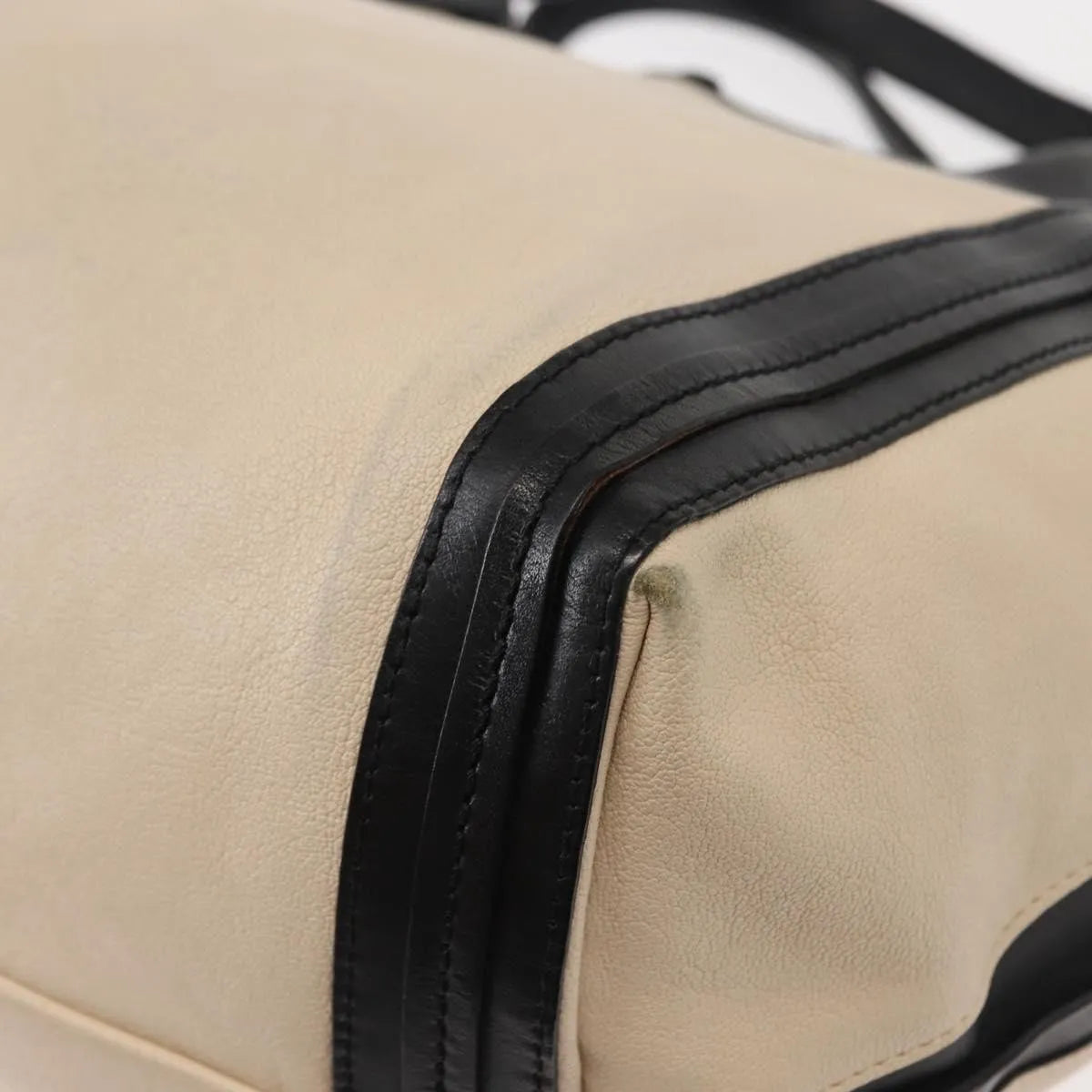Chloe Alison East West Tote Leather Beige Leather Tote Bag Bag (Pre-Owned)