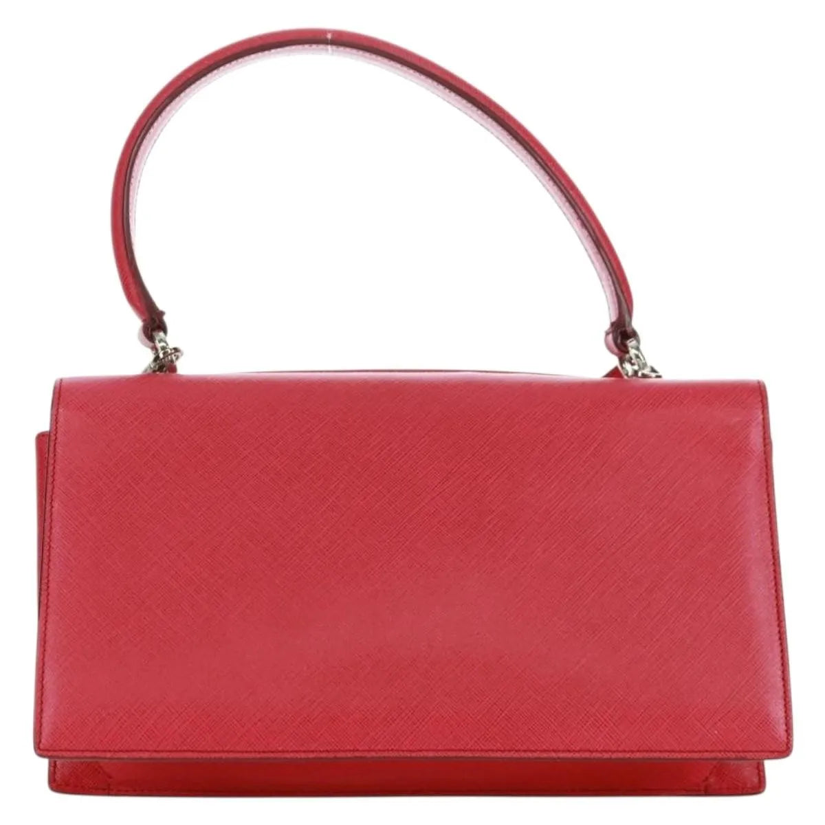 Salvatore Ferragamo Gancini Convertible Top Handle Saffiano Leather Pink Leather Handbag (Pre-Owned)