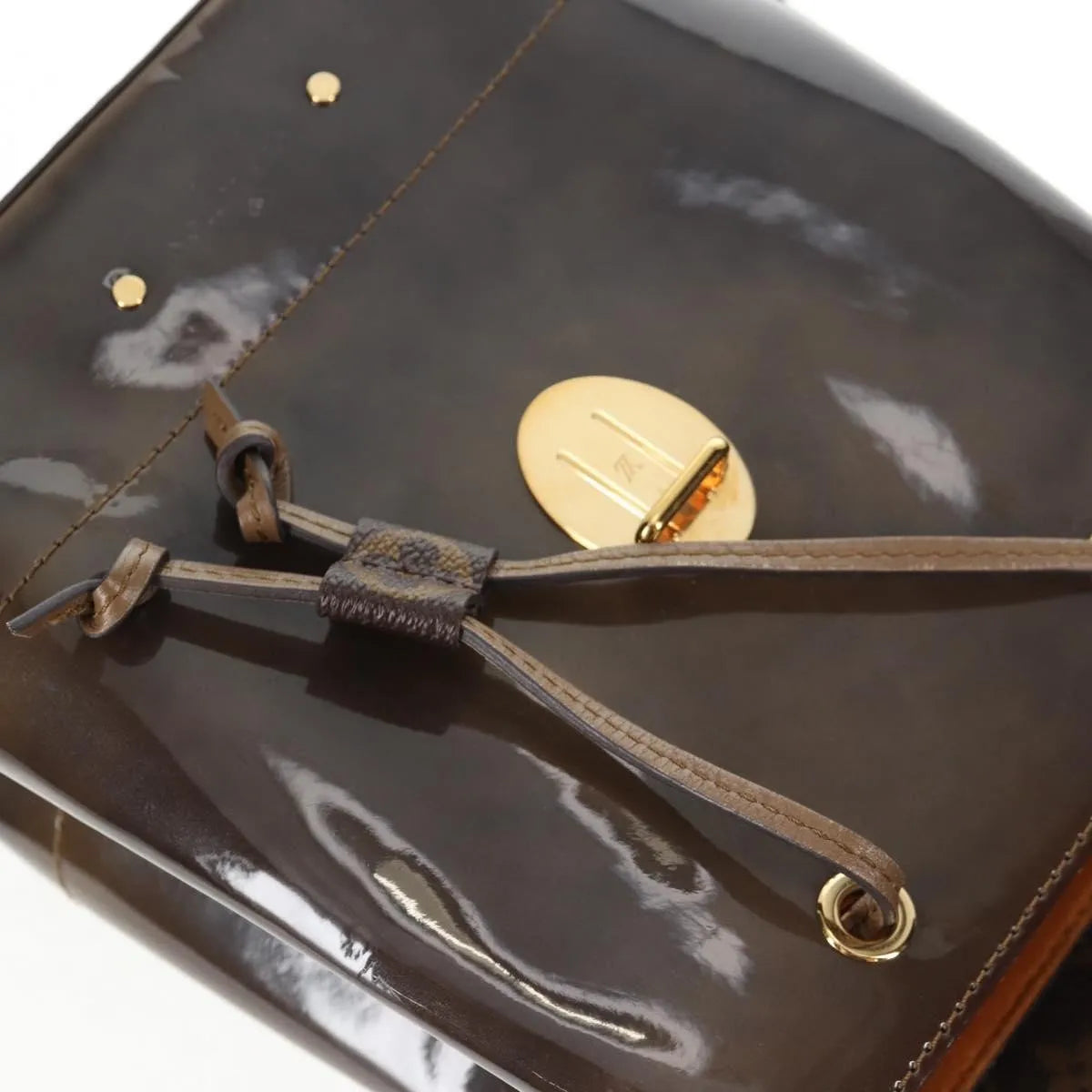Louis Vuitton Hot Springs Vernis With Monogram Canvas Brown Canvas Backpack Bag (Pre-Owned)