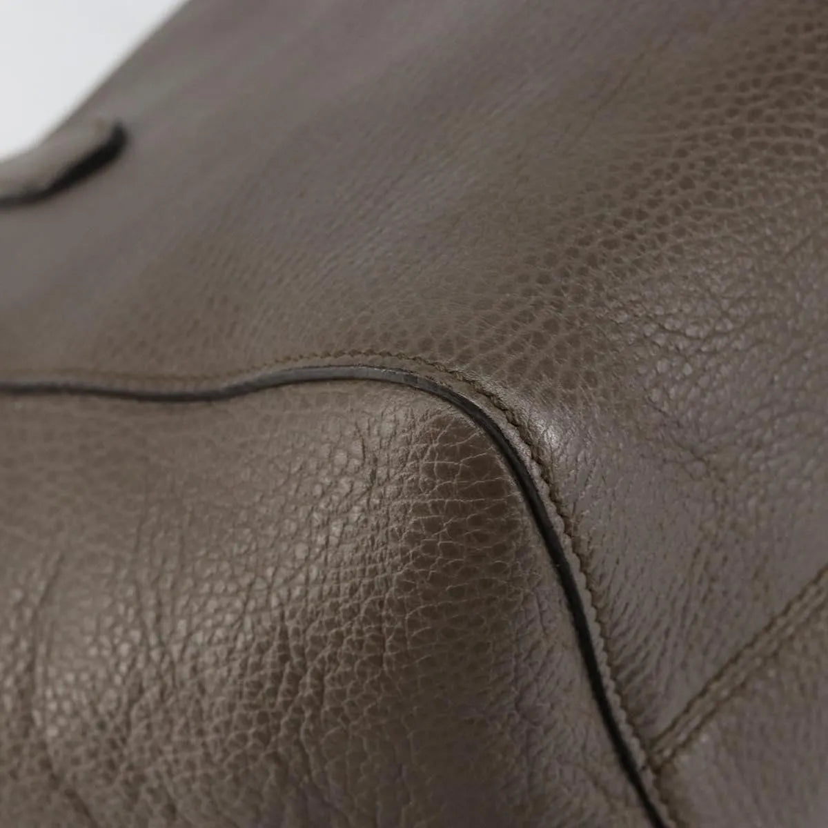 Gucci Swing Tote Leather Gray Leather Tote Bag Bag (Pre-Owned)