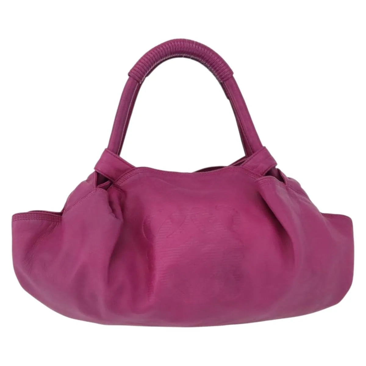 Loewe Anagram Logo Nappa Aire Hand Leather Pink Leather Handbag (Pre-Owned)