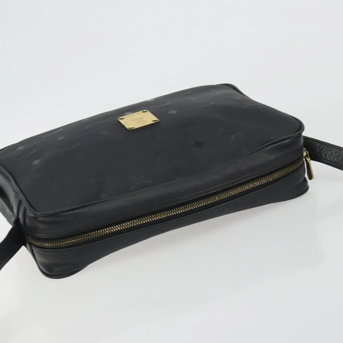 MCM Vintage Vicetos Pvc Leather Black Canvas Shoulder Bag Bag (Pre-Owned)