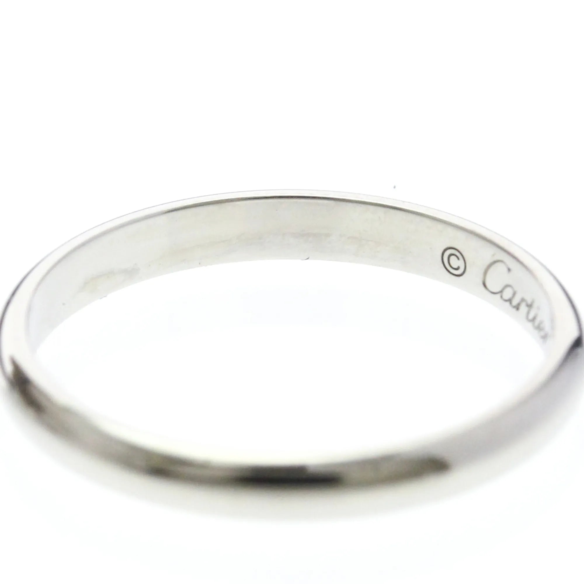 Cartier 1895 Wedding Band Platinum Silver Platinum Ring Jewelry (Pre-Owned)