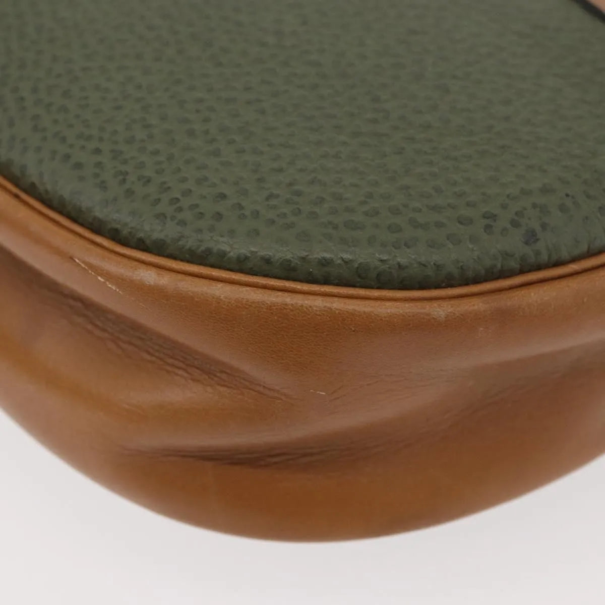 Christian Dior Cd Shoulder Bag Leather Green Leather Shoulder Bag Bag (Pre-Owned)