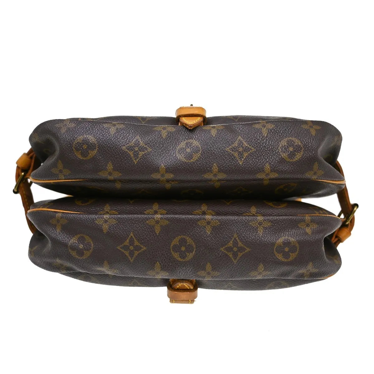 Louis Vuitton Saumur Monogram Canvas Brown Canvas Shoulder Bag Bag (Pre-Owned)