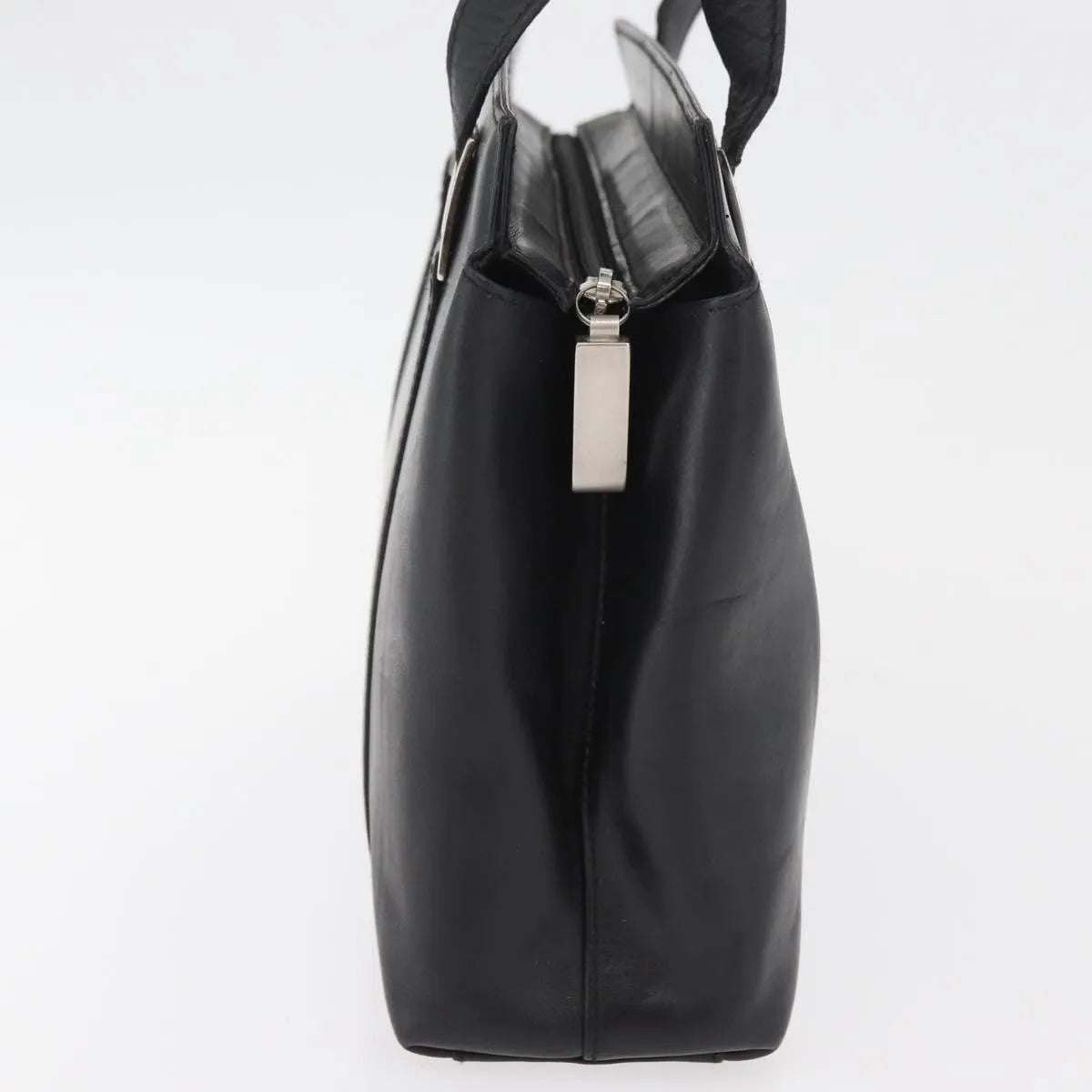 Salvatore Ferragamo Vintage Leather Black Leather Tote Bag Bag (Pre-Owned)