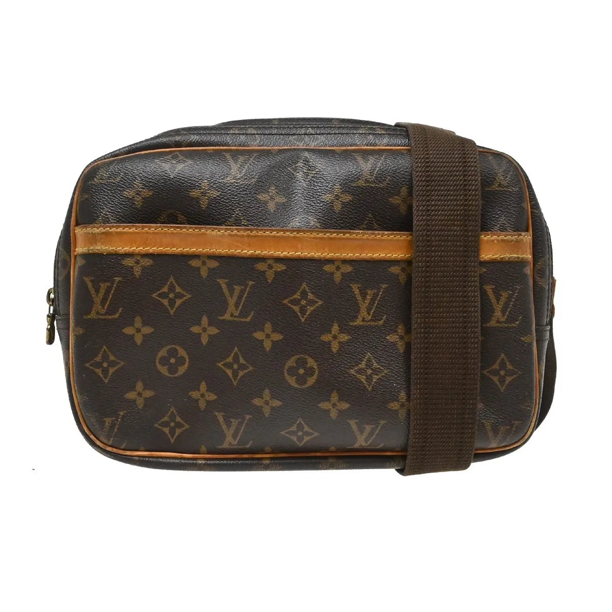 Louis Vuitton Reporter Monogram Canvas Brown Canvas Shoulder Bag Bag (Pre-Owned)