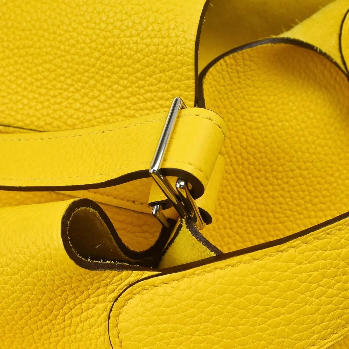 Hermes Picotin Lock Clemence Yellow Leather Handbag (Pre-Owned)