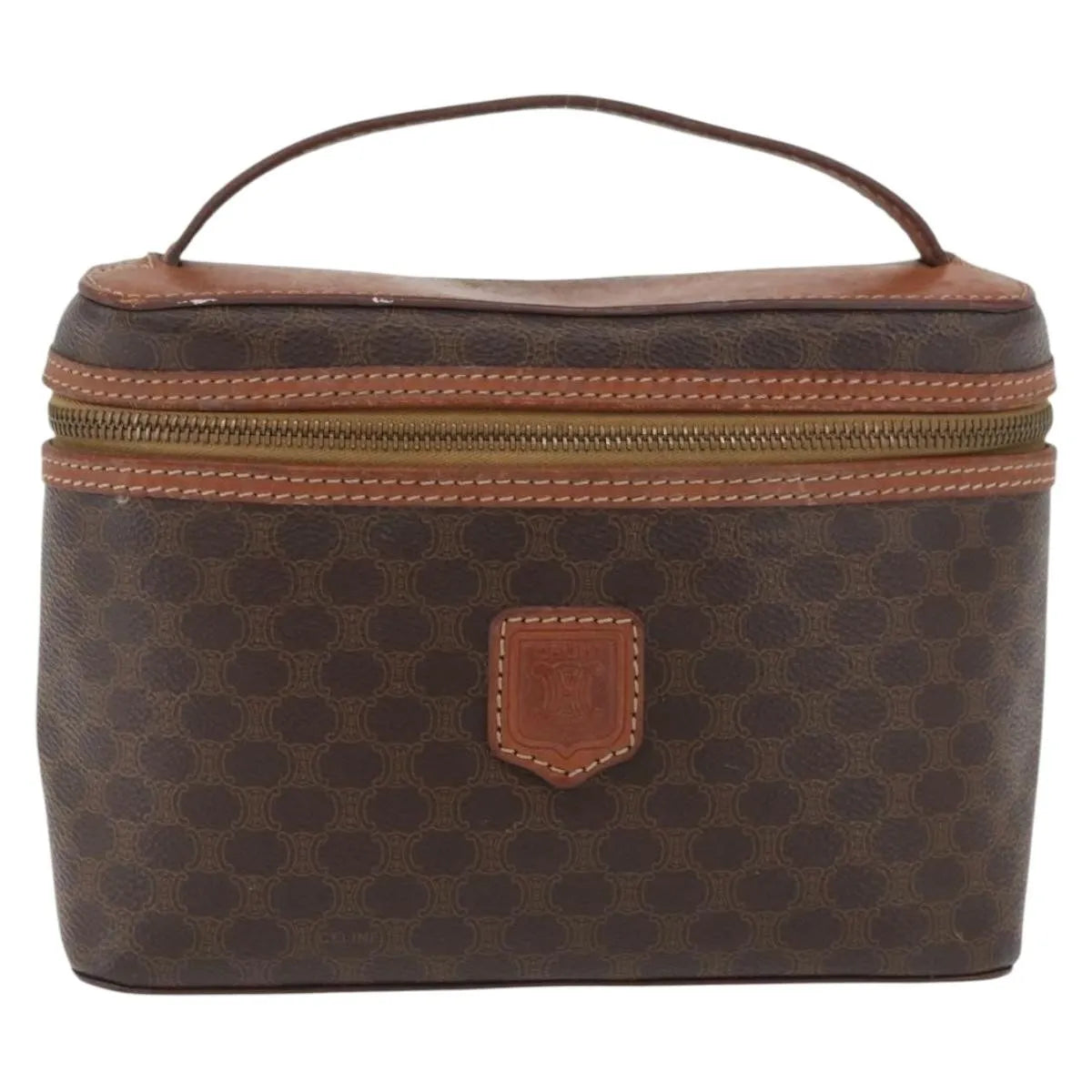Celine Macadam Vanity Canvas Brown Canvas Clutche & Pouche Bag (Pre-Owned)