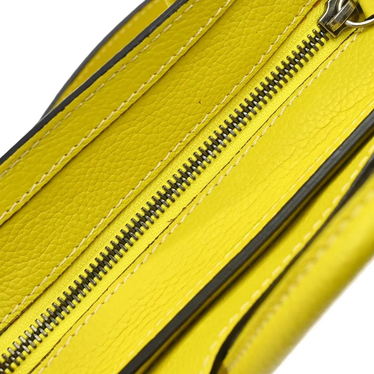 Celine Luggage Grainy Leather Yellow Leather Tote Bag Bag (Pre-Owned)