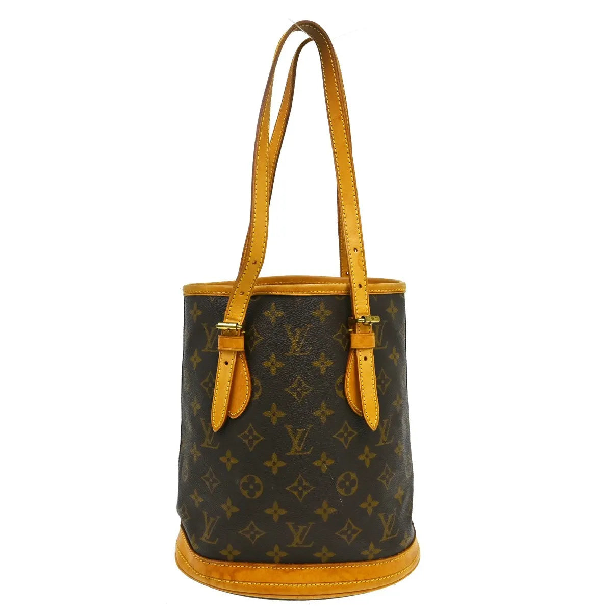 Louis Vuitton Petit Bucket Bag Monogram Canvas Brown Canvas Tote Bag Bag (Pre-Owned)