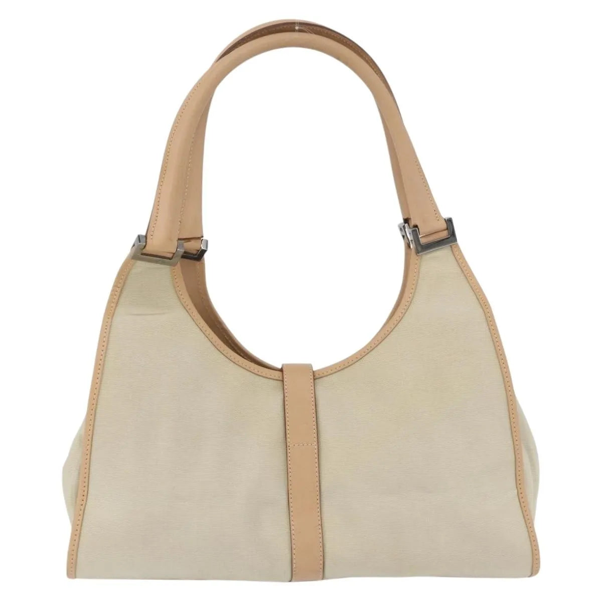 Gucci Jackie Tote Gg Canvas Beige Canvas Handbag (Pre-Owned)