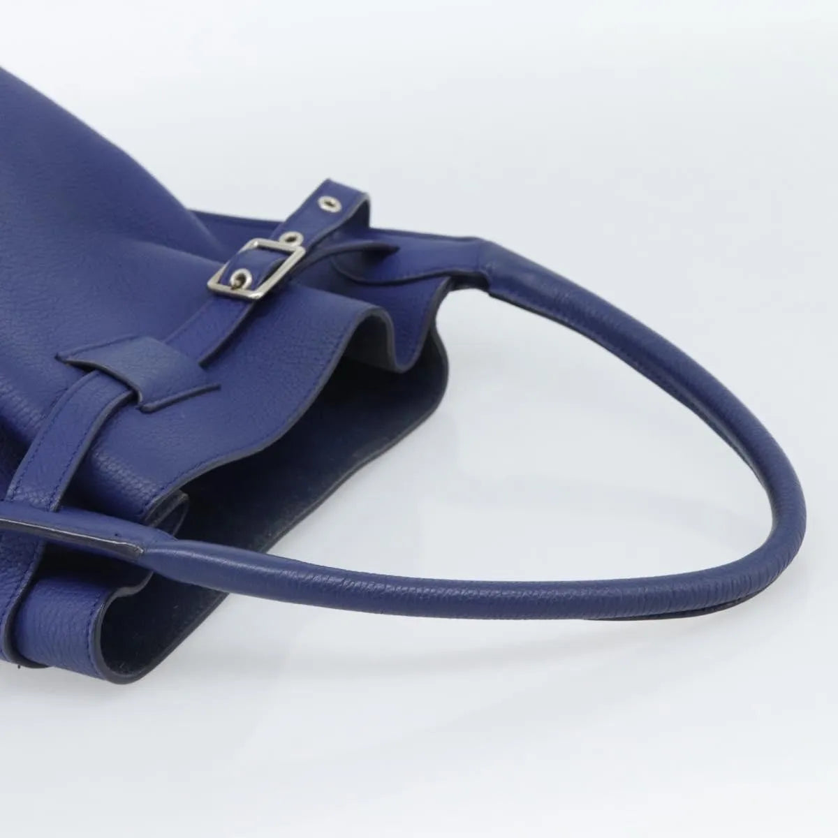 Celine Big Bag Bucket Leather Blue Leather Handbag (Pre-Owned)