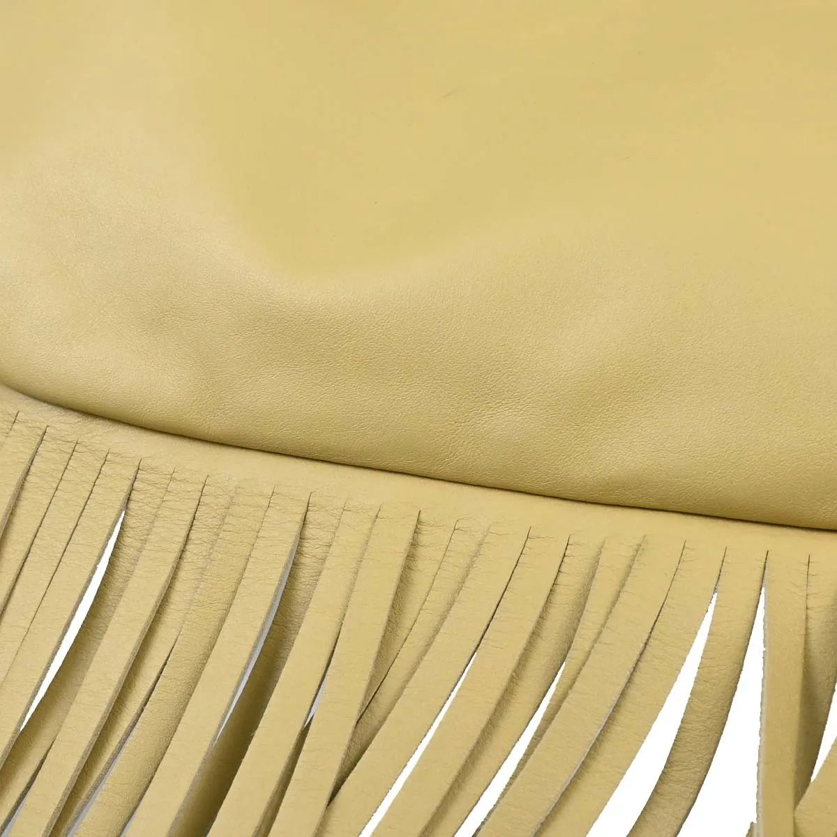 Bottega Veneta The Fringe Leather Beige Leather Clutche & Pouche Bag (Pre-Owned)